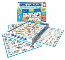 Jocuri de societate în limbi străine - Joc educativ Conector J'associe et J'apprends Educa franțuzesc 242 întrebări pentru vârsta 4-7 ani_0