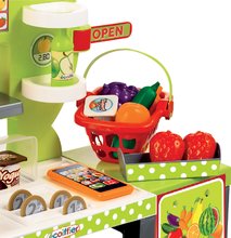 Supermarteturi pentru copii - Stand asamblabil de legume 4 in1 100% Chef Écoiffier cu coş şi 34 accesorii începând  verde de la 18 luni_1