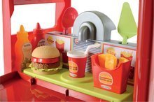 Kuchynky pre deti sety - Kuchynka rastúca s tečúcou vodou a mikrovlnkou Tefal Evolutive Gourment Smoby dva stolčeky a vozík s hamburgermi_35