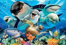 Puzzle 500 dielne -  NA PREKLAD - Puzzle Underwater selfies Educa 500 piezas y pegamento Fix desde 11 años_0