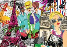 Puzzle 500 dílků - Puzzle Take me to Paris, Chic World Educa 500 dílků a Fix lepidlo od 11 let_0