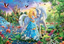 Puzzle 1000-dijelne - Puzzle The Princess and the Unicorn Educa _0