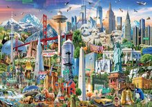 Puzzle 1500 dílků - Puzzle Symbols from North America Educa 1500 dílků a Fix lepidlo od 11 let_0