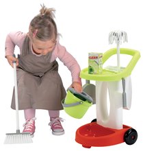 Elektronische Spielküchen - Set Küche erweitbar mit fließendem Wasser Tefal Evolutive Grand Chef Smoby und ein Reinigungswagen mit einem Eimer und einem Waffeleisen mit Geräten und Waffeln_38