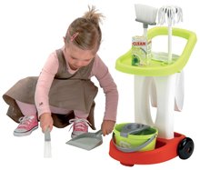 Elektronische Spielküchen - Set Küche erweitbar mit fließendem Wasser Tefal Evolutive Grand Chef Smoby und ein Reinigungswagen mit einem Eimer und einem Waffeleisen mit Geräten und Waffeln_35