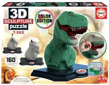 Puzzle 3D - Szobor puzzle 3D Sculpture T-Rex Educa Color edition 160 darabos 6 évtől_0