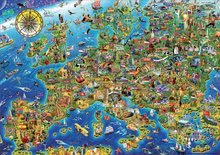 Puzzle 500-teilig - Puzzle Crazy European Map Educa 500 Teile und Fixkleber ab 11 Jahren_0