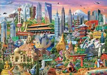 1500 delne puzzle - Puzzle Asia Landmarks Educa 1500 delov in Fix lepilo od 11 leta_0