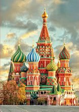 Puzzle 1000-dijelne - Puzzle St Basil's Cathedral Moscow Educa 1000 dielov+lepidlo Fix puzzle EDU17998_0