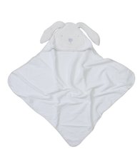 Ręczniki i okrycia kąpielowe - Szmatka z kapturem dla najmniejszych Classic toTs-smarTrike zajączek 100% naturalna welur bawełna biała od 0 miesięcy_0