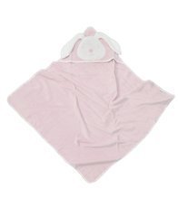 Dojčenské osušky - Osuška s kapucňou pre najmenších Classic toTs-smarTrike zajačik 100 % prírodná velúr bavlna ružová od 0 mesiacov_0