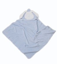 Serviettes de bain pour nourrissons - Couverture avec capuche pour les plus petits Classic toTs-smarTrike Lapin 100% coton velours naturel bleu de 0 mois_0