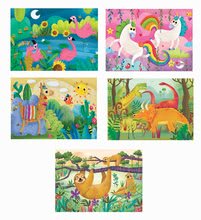 Detské puzzle do 100 dielov - Set puzzle Mini Box Puzzle Educa 5 druhov zvieratiek 48-dielové od 4 rokov_0