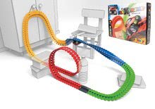 Sets Autos - Set Autobahn flexibel FleXtrem Discovery Set Smoby mit 612 cm verlängerter Autobahn und 4 elektronischen Spielzeugautos_1