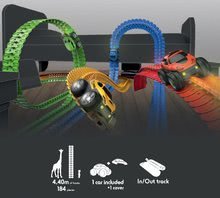 Autodráhy - Set flexibilní autodráha FleXtrem Discovery Set Smoby s dvojitou prodlouženou dráhou 784 cm a elektronickým autíčkem_11