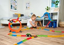 Circuits de voitures - Voie de course flexible FleXtrem Discovery Set Smoby 184 pièces de piste et 440 cm de long avec une voiture électronique lumineuse à partir de 4 ans_25