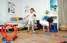 Autópályák - Flexibilis autópálya Flextrem Discovery Set Smoby 184 elemből álló 440 cm hosszú pálya elektronikus villogó autóval 4 évtől_37