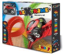 Piste de mașini - Pista flexibilă pentru mașini Flextrem Discovery Set Smoby 184 piese ale pistei și 440 cm lungime cu o mașinuță electronică iluminată de la 4 ani_4