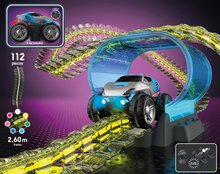 Auto staze - Fleksibilna autostaza Flextrem Neon Set Smoby svijetli u mraku u različitim bojama, dužine 2,6 m, 112 dijelova s elektroničkim autićem 4 god_2