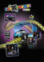 Auto staze - Fleksibilna autostaza Flextrem Neon Set Smoby svijetli u mraku u različitim bojama, dužine 2,6 m, 112 dijelova s elektroničkim autićem 4 god_3