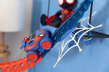 Autodráhy - Flexibilní autodráha Spidey Marvel Flextrem Set Smoby s elektronickým autíčkem 184 dílů dráhy 4,40 m délka s pavučinou od 4 let_14