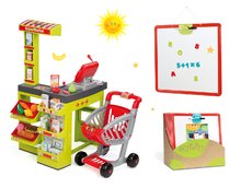 Obchody pre deti sety - Set obchod Supermarket Smoby s elektronickou pokladňou a magnetická závesná tabuľa s magnetkami_24
