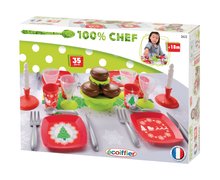 Kuhinje za djecu setovi - SMOBY 311201-1 crvena kuhinjaTefal French Touch Mjehurići sa šumom i ledom+tablica postavka sa setom za ručavanje i svijecama _5