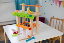 Atelier et outils en bois pour enfants - Atelier de travail en bois Work Bench Eichhorn avec  49 pièces d'outils_1