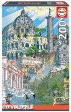 Dječje puzzle od 100 do 300 dijelova - Set Puzzle Citypuzzles Carlo Stanga Educa 6x200 dijelova - Rome, Berlin, London, Paris, New York, Barcelona ilustrator od 8 godina_7