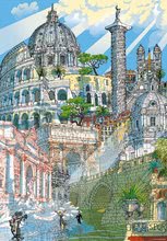 Dječje puzzle od 100 do 300 dijelova - Set Puzzle Citypuzzles Carlo Stanga Educa 6x200 dijelova - Rome, Berlin, London, Paris, New York, Barcelona ilustrator od 8 godina_1