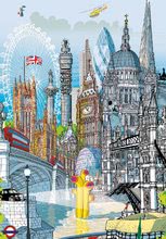 Dječje puzzle od 100 do 300 dijelova - Set Puzzle Citypuzzles Carlo Stanga Educa 6x200 dijelova - Rome, Berlin, London, Paris, New York, Barcelona ilustrator od 8 godina_3