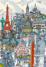 Dječje puzzle od 100 do 300 dijelova - Set Puzzle Citypuzzles Carlo Stanga Educa 6x200 dijelova - Rome, Berlin, London, Paris, New York, Barcelona ilustrator od 8 godina_4