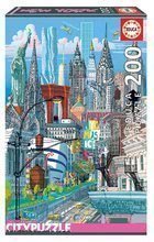 Dječje puzzle od 100 do 300 dijelova - Set Puzzle Citypuzzles Carlo Stanga Educa 6x200 dijelova - Rome, Berlin, London, Paris, New York, Barcelona ilustrator od 8 godina_10