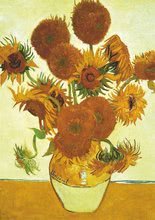 1000 delne puzzle - Puzzle Los Girasoles+Terraza De café Por La Noche, Vincent van Gogh Educa 2x1000 delov in Fix lepilo od 11 leta_0