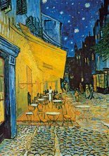 Puzzle 1000 dielne - Puzzle Los Girasoles+Terraza De café Por La Noche Vincent van Gogh Educa 2x1000 dielov a Fix lepidlo od 11 rokov_1