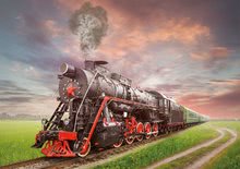 2000 darabos puzzle - Puzzle Steam Train Educa 2000 darabos és Fix puzzle ragasztó 11 évtől_0