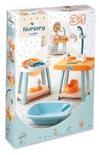 Hišice za dojenčke - Set za nego dojenčka Nursery 3v1 Écoiffier previjalna mizica stolček za hranjenje in banjica s kahlico od 18 mes_0