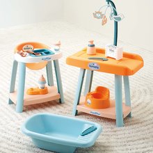 Hišice za dojenčke - Set za nego dojenčka Nursery 3v1 Écoiffier previjalna mizica stolček za hranjenje in banjica s kahlico od 18 mes_1