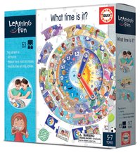 Tujejezične družabne igre - Poučna igra za najmlajše What Time is it? Educa Učimo se uporabljati uro s sličicami 39 delov od 5-7 leta_3