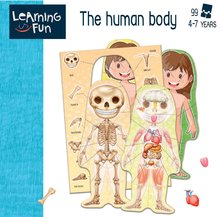 Giochi da tavolo in lingua straniera - Gioco educativo per bambini The Human Body Educa Imparariamo l'anatomia del corpo umano con immagini 99 pezzi dai 4 anni_1