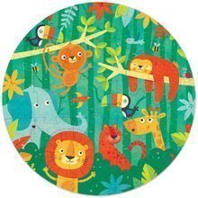 Puzzle de copii maxim 100 piese - Puzzle rotund pentru cei mici The Jungle Round Educa animale în junglă 28 piese 48 cm diametru de la 3 ani_0