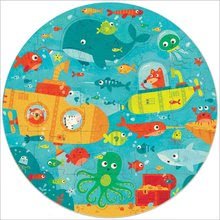 Detské puzzle do 100 dielov - Puzzle pre najmenších okrúhle Under the Sea Round Educa zvieratká v mori 28 dielov 48 cm priemer_0