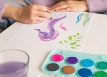 Ročno delo in ustvarjanje - Ustvarjalna igra Nature Friends Magic Watercolor Art Educa morska princeska z vodnimi barvami od 7 leta_0