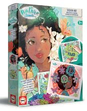 Lucru manual și creație - Joc creativ Nature Friends Sequin Art Educa prințesa florală cu 800 de pietricele in 7 culori de la 7 ani_2