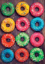 Puzzle 500 dielne -  NA PREKLAD - Puzzle Donuts Coloridos Educa 500 piezas y pegamento Fix en un paquete desde 11 años_0