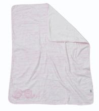 Păturică bebe - Păturică bebe cu două părţi Classic toTs-smarTrike cu păsărele 100% bumbac jersey roz_0