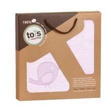Dječje deke - Obostrana deka za najmlađe Classic toTs-smarTrike ružičasta s ptičicama 100 % jersey pamuk_0