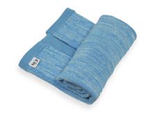 Couvertures pour enfants - Couverture tricotée pour les plus petits Joy toTs-smarTrike 100% coton naturel bleu de 0 mois_1