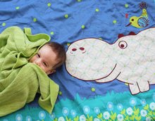 Detské deky - Pletená deka pre najmenších Joy toTs-smarTrike 100% prírodná bavlna zelená od 0 mesiacov_0