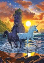 1000 delne puzzle - Puzzle Unicorns On Beach Vincent Hie Educa 1000 delov in Fix lepilo v setu od 11 leta_0